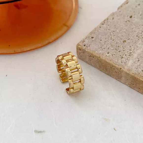 9.25 sterling silver - Chunky gold ring - Picture 5 of 9